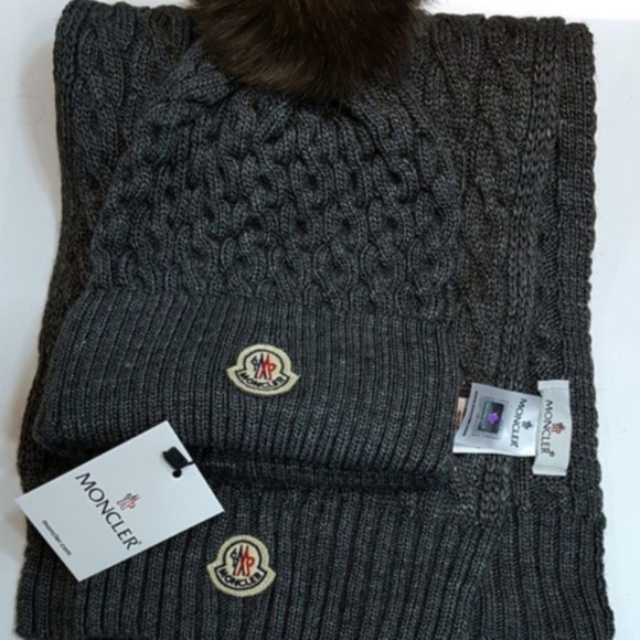 womens moncler hat and scarf set